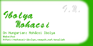 ibolya mohacsi business card